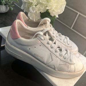 Golden Goose Purestar Pink and White Sneakers 💖🤍 perfect for spring break!
